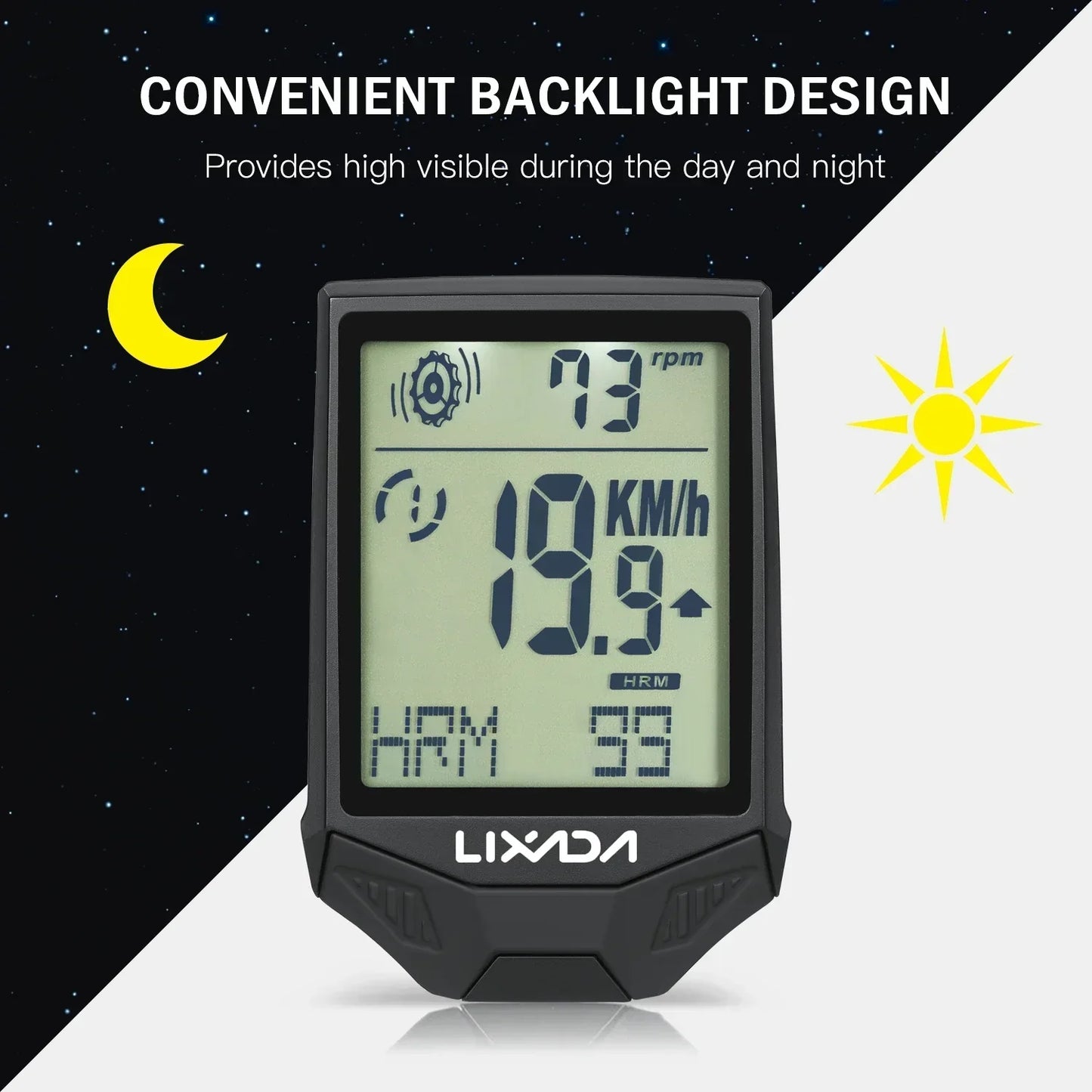 Wireless Bike Computer Speed Meter with Heart Rate Sensor