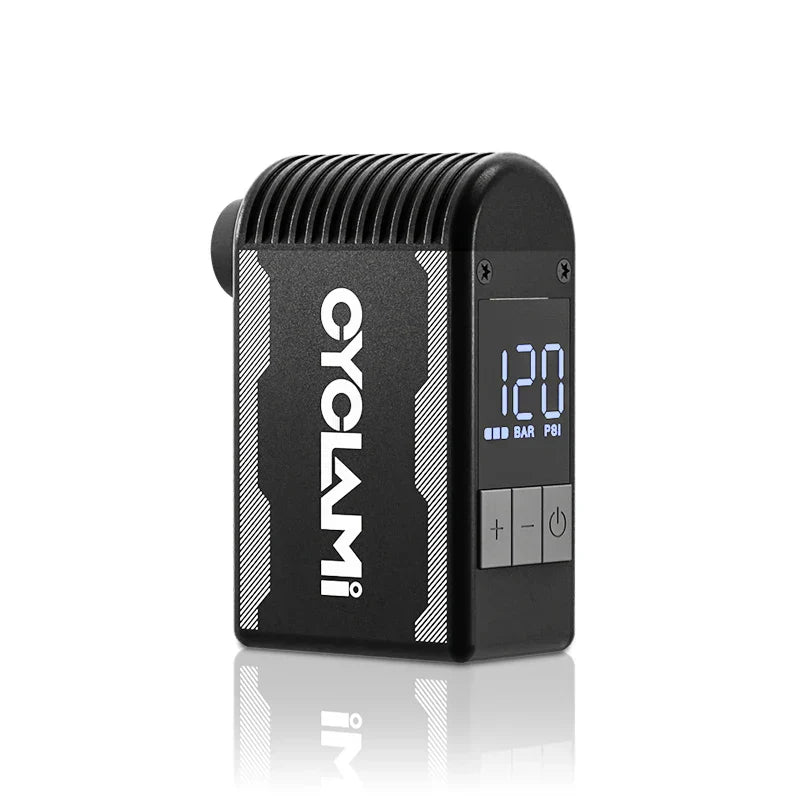 120 PSI Portable Electric Bike Air Pump Mini Fast Tire Inflator Black