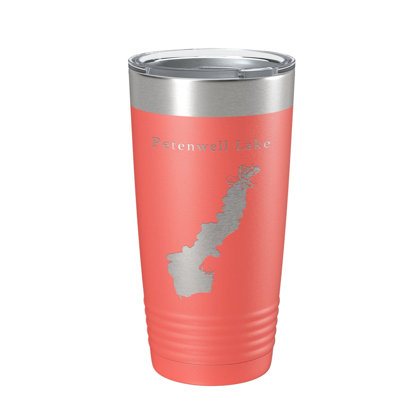 Petenwell Lake Map Tumbler Travel Mug Insulated Laser Engraved Coffee Cup Wisconsin 20 oz