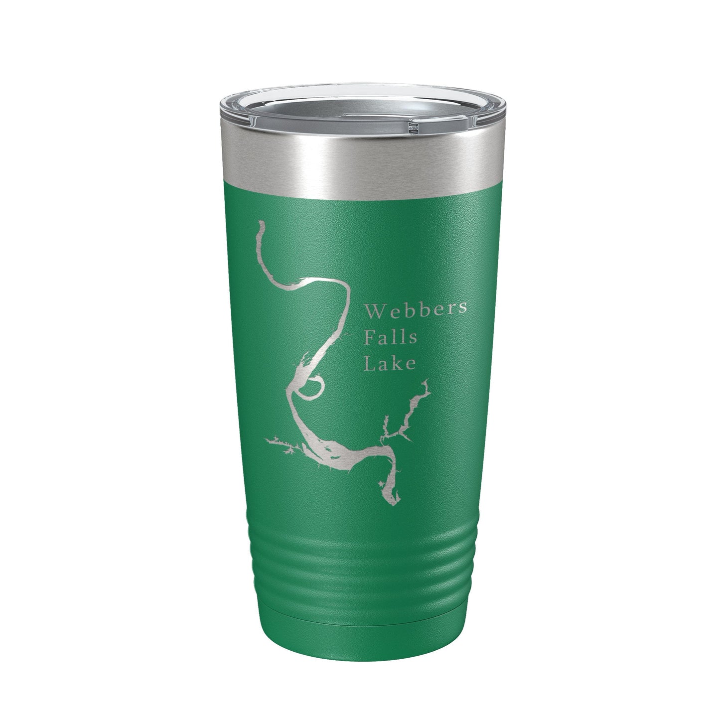 Webbers Falls Lake Map Tumbler Travel Mug Insulated Laser Engraved Coffee Cup Oklahoma 20 oz