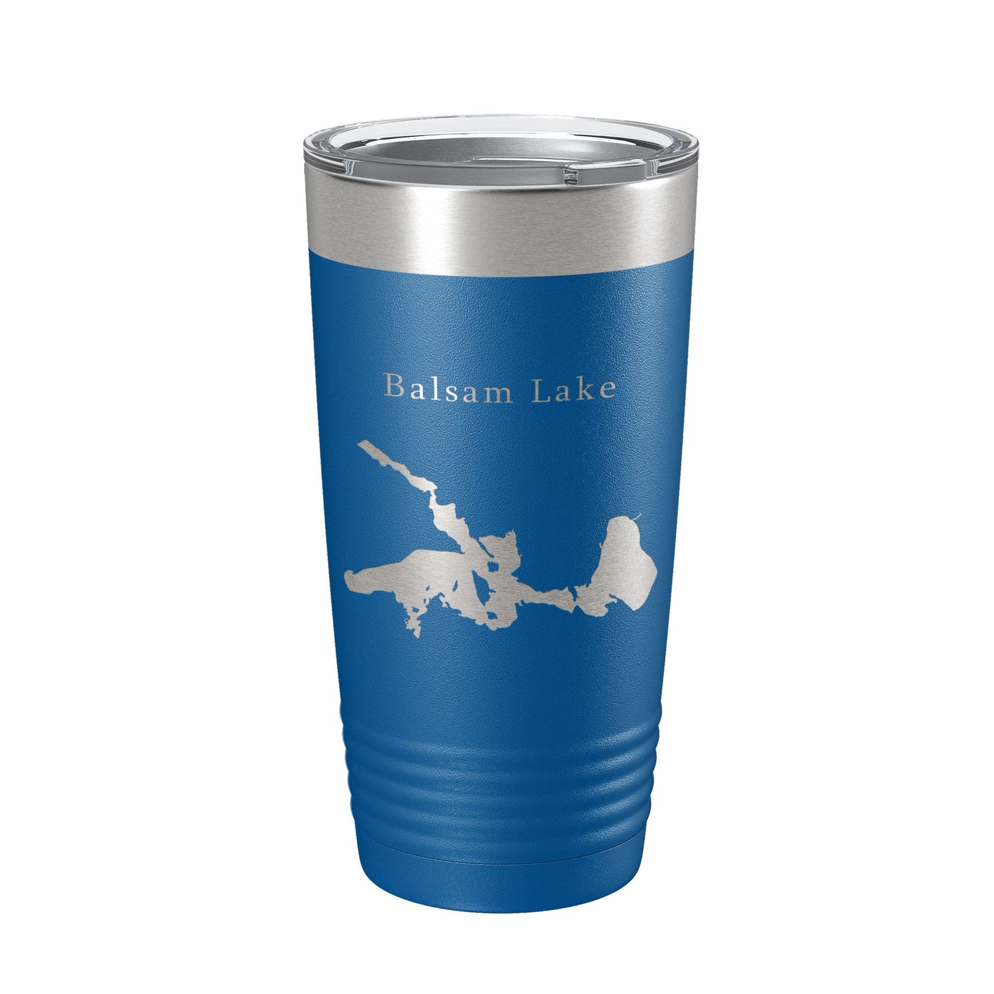 Balsam Lake Map Tumbler Travel Mug Insulated Laser Engraved Coffee Cup Wisconsin 20 oz