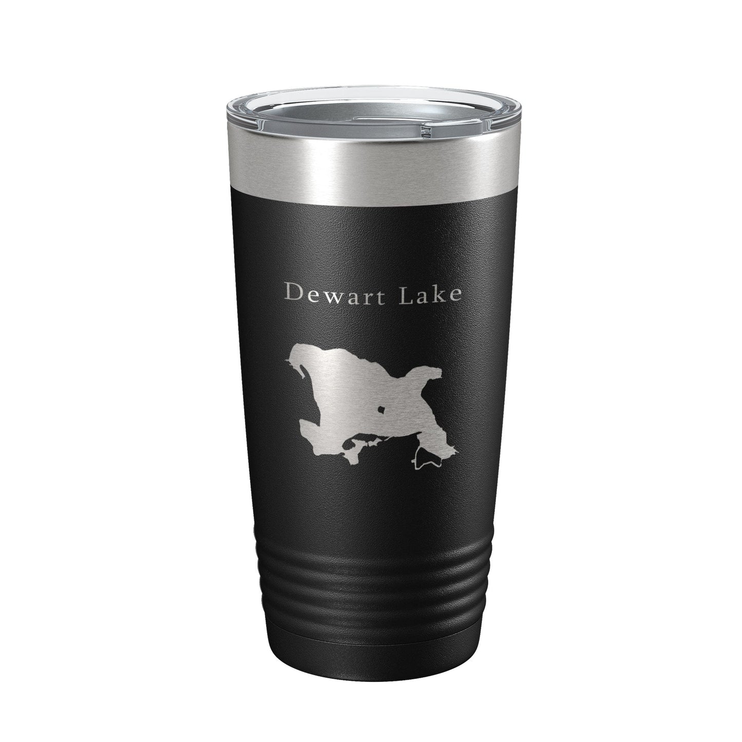 Dewart Lake Map Tumbler Travel Mug Insulated Laser Engraved Coffee Cup Indiana 20 oz