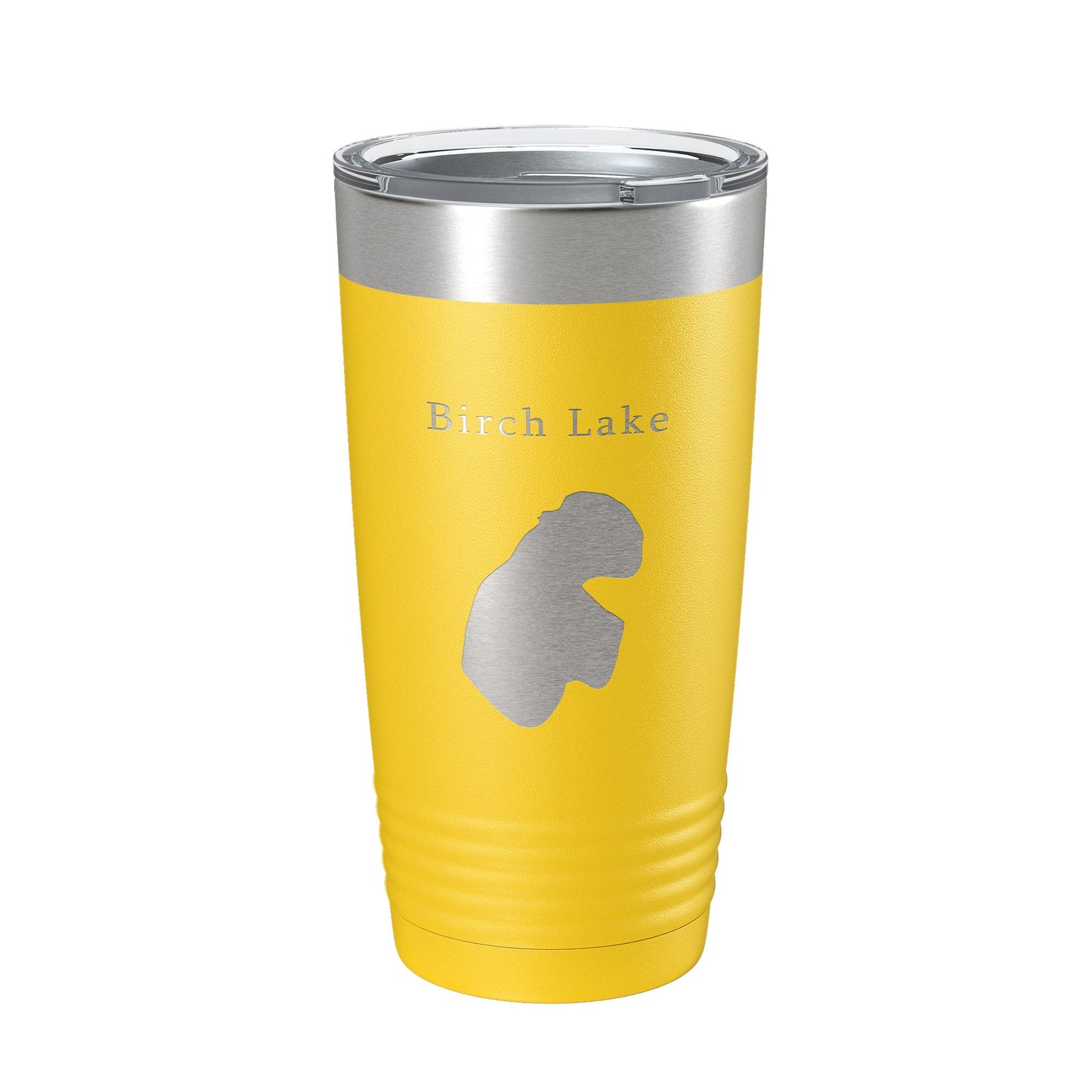 Birch Lake Map Tumbler Travel Mug Insulated Laser Engraved Coffee Cup Alaska 20 oz