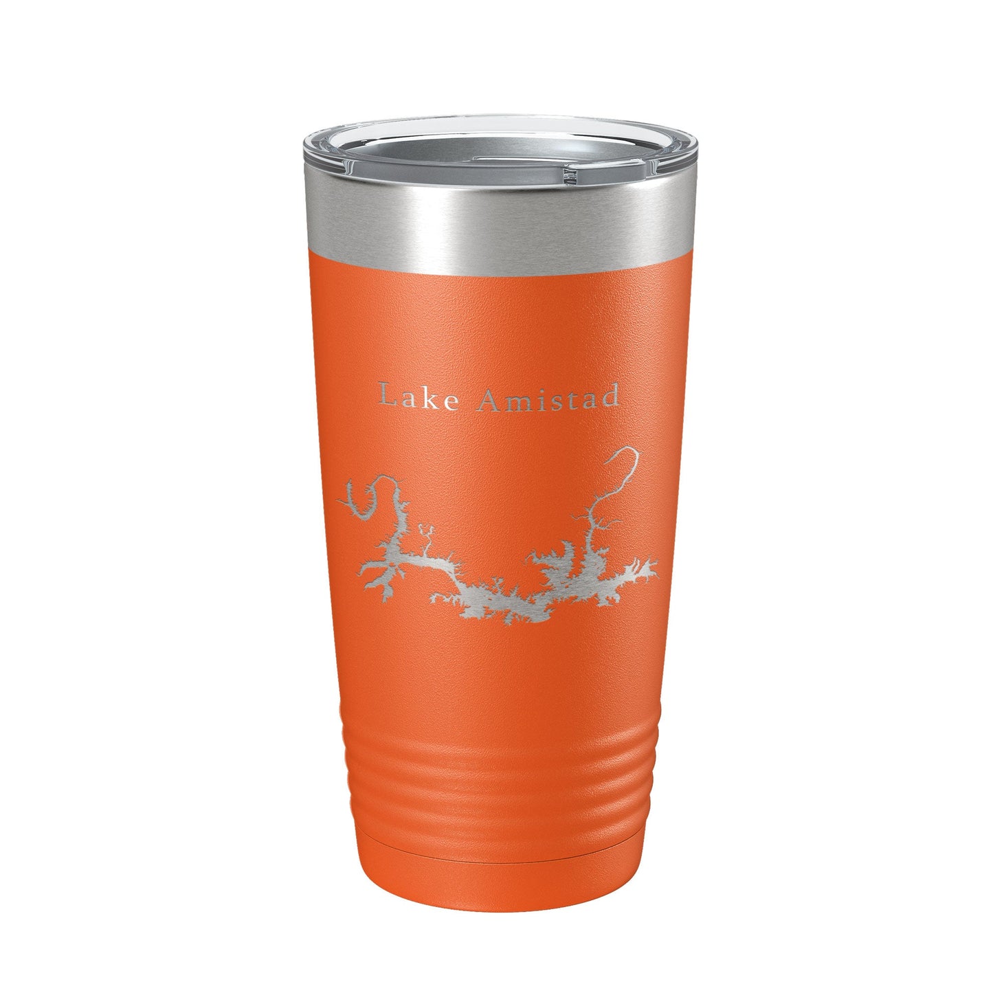 Lake Amistad Reservoir Map Tumbler Travel Mug Insulated Laser Engraved Coffee Cup Texas 20 oz