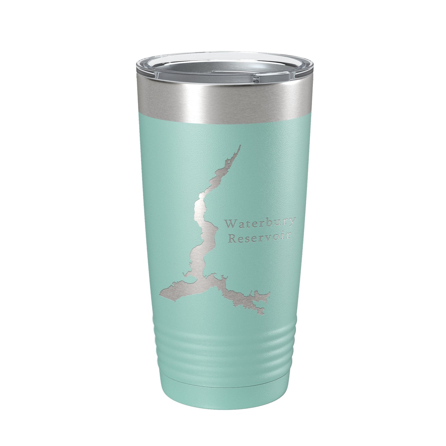 Waterbury Reservoir Tumbler Lake Map Travel Mug Insulated Laser Engraved Coffee Cup Vermont 20 oz