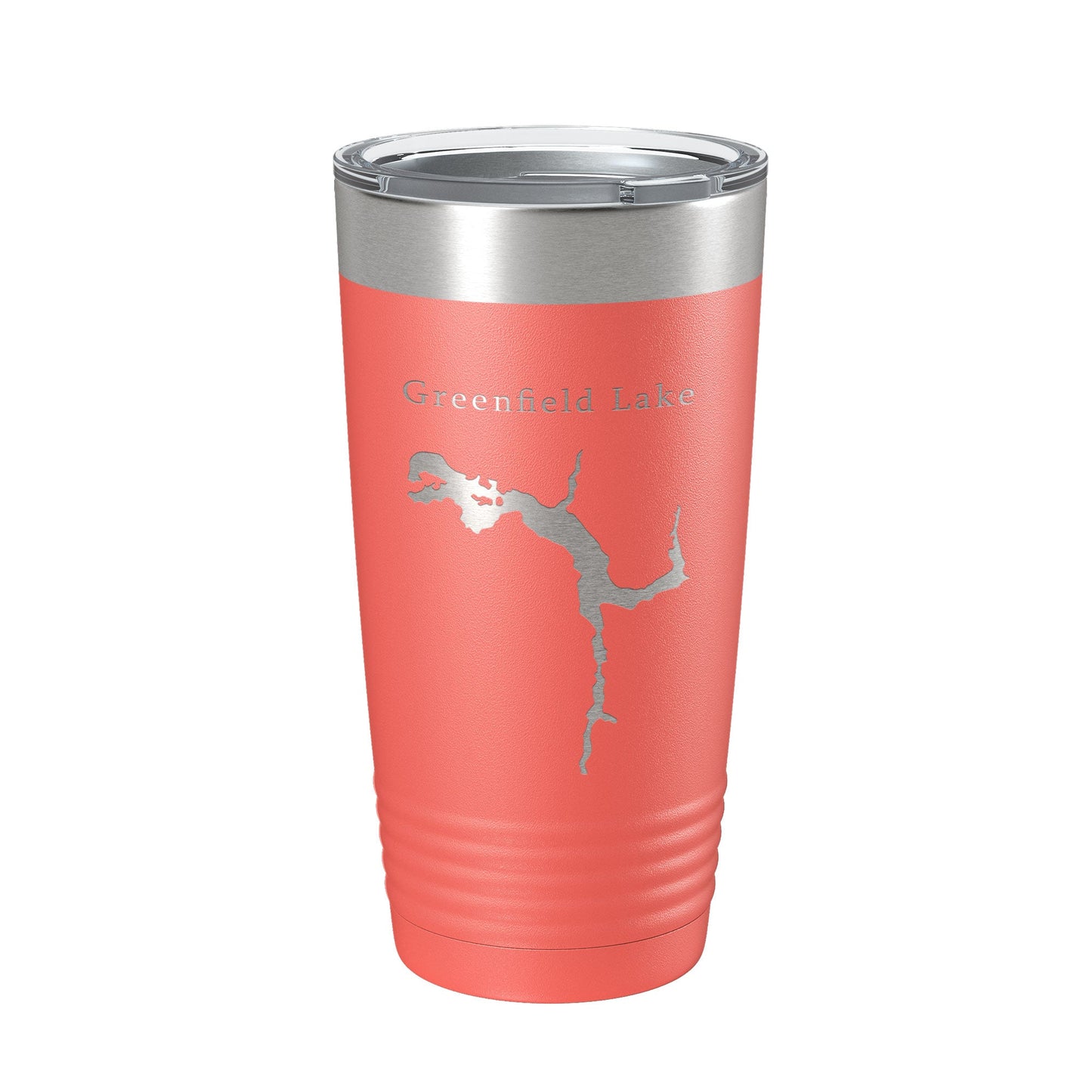 Greenfield Lake Map Tumbler Travel Mug Insulated Laser Engraved Coffee Cup Wilmington North Carolina 20 oz