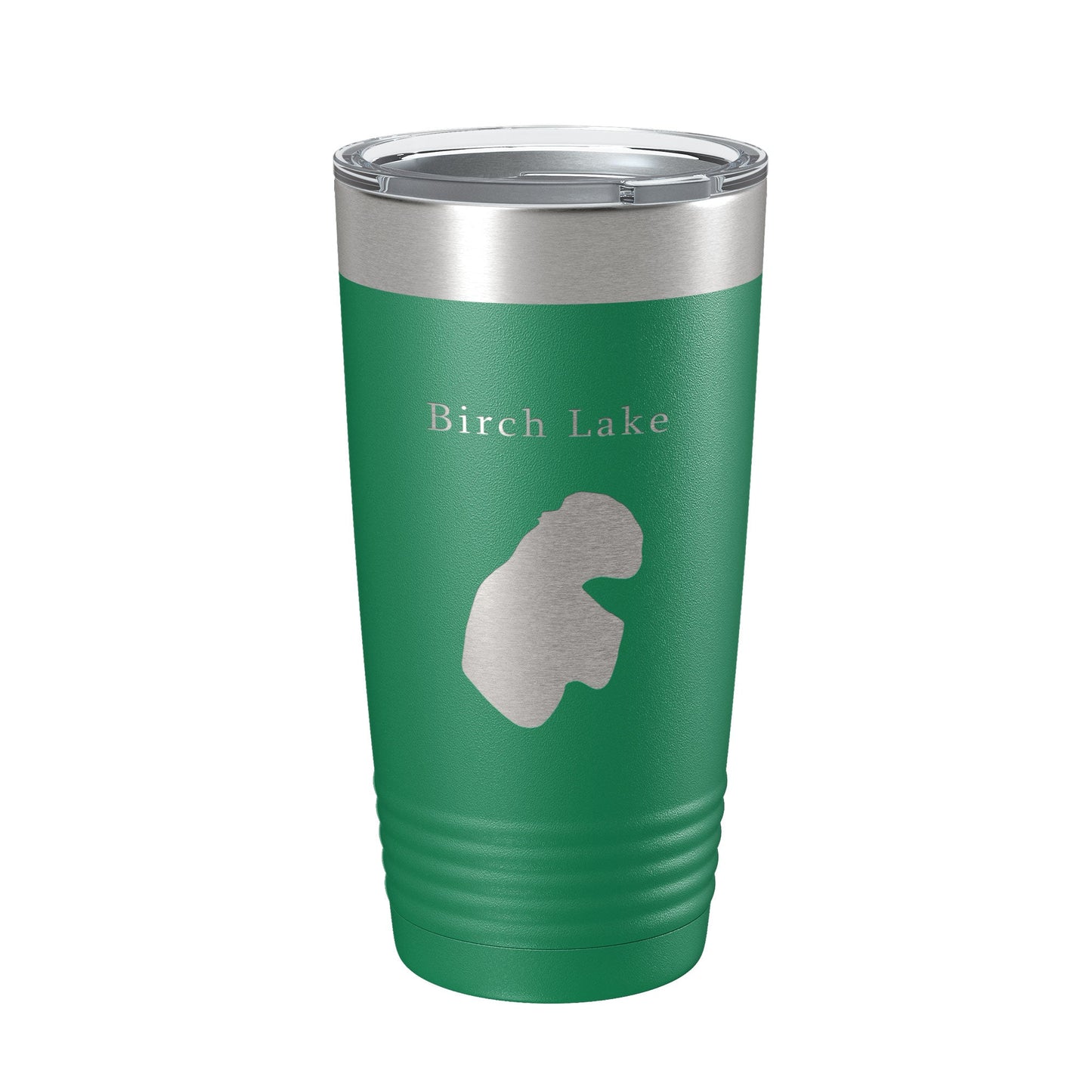 Birch Lake Map Tumbler Travel Mug Insulated Laser Engraved Coffee Cup Alaska 20 oz