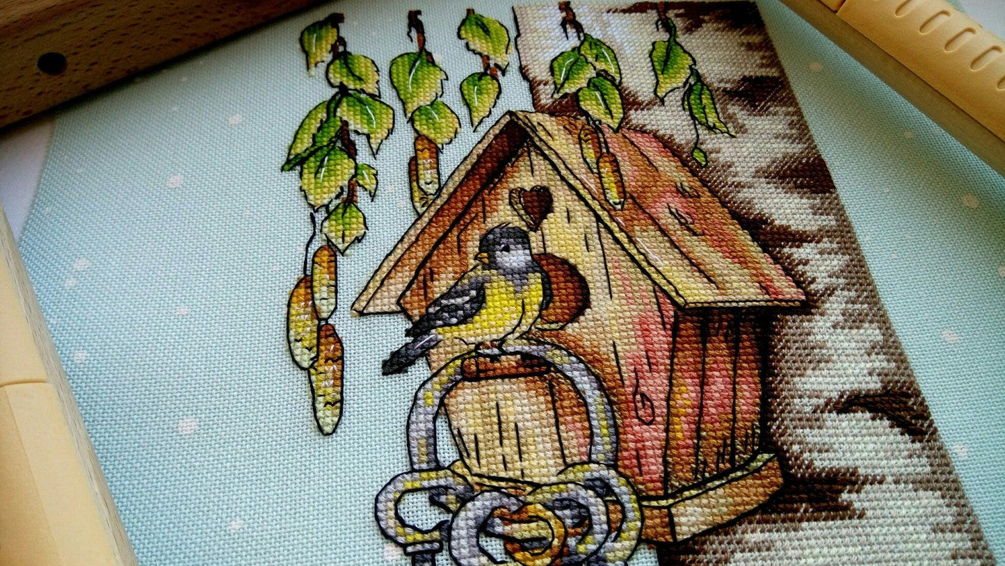 Bird House - PDF Cross Stitch Pattern