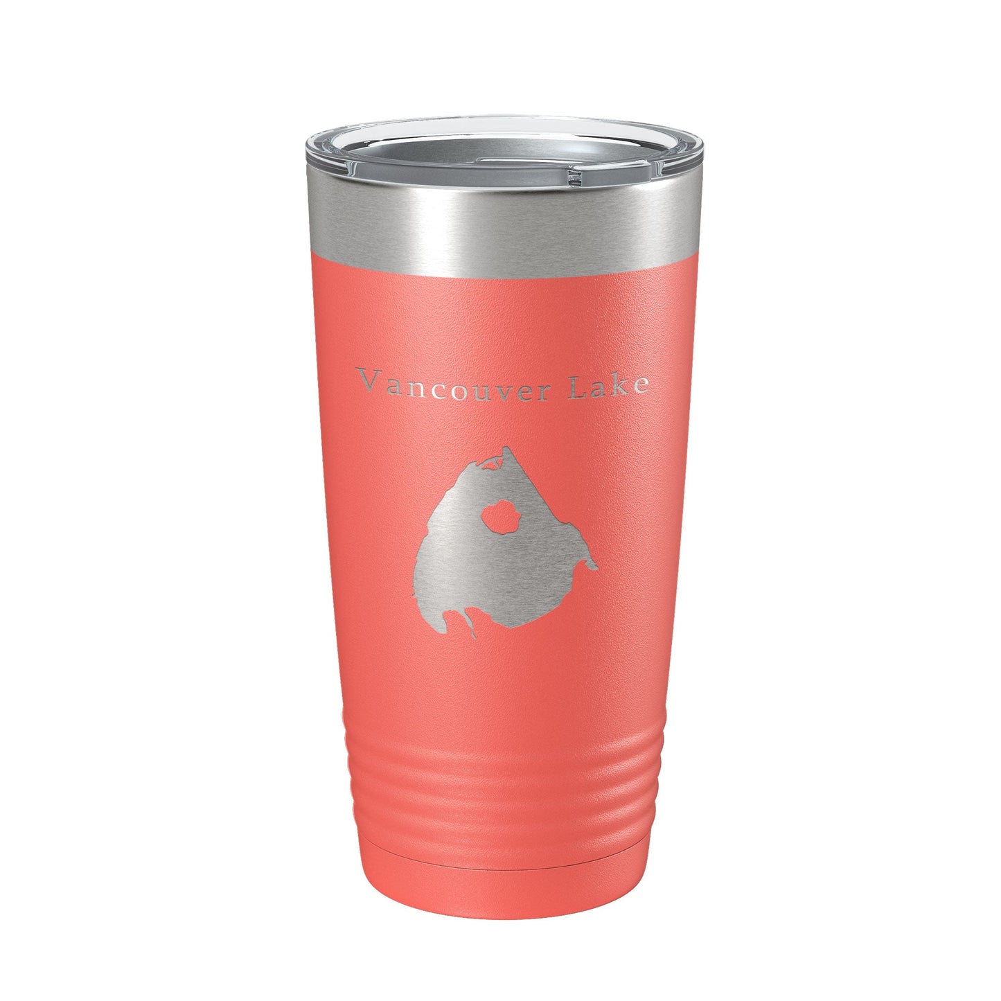 Vancouver Lake Map Tumbler Travel Mug Insulated Laser Engraved Coffee Cup Washington 20 oz