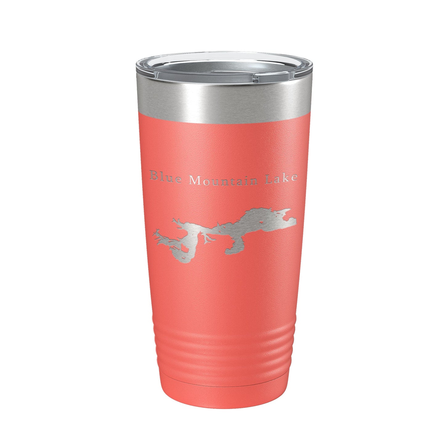 Blue Mountain Lake Map Tumbler Travel Mug Insulated Laser Engraved Coffee Cup Arkansas 20 oz