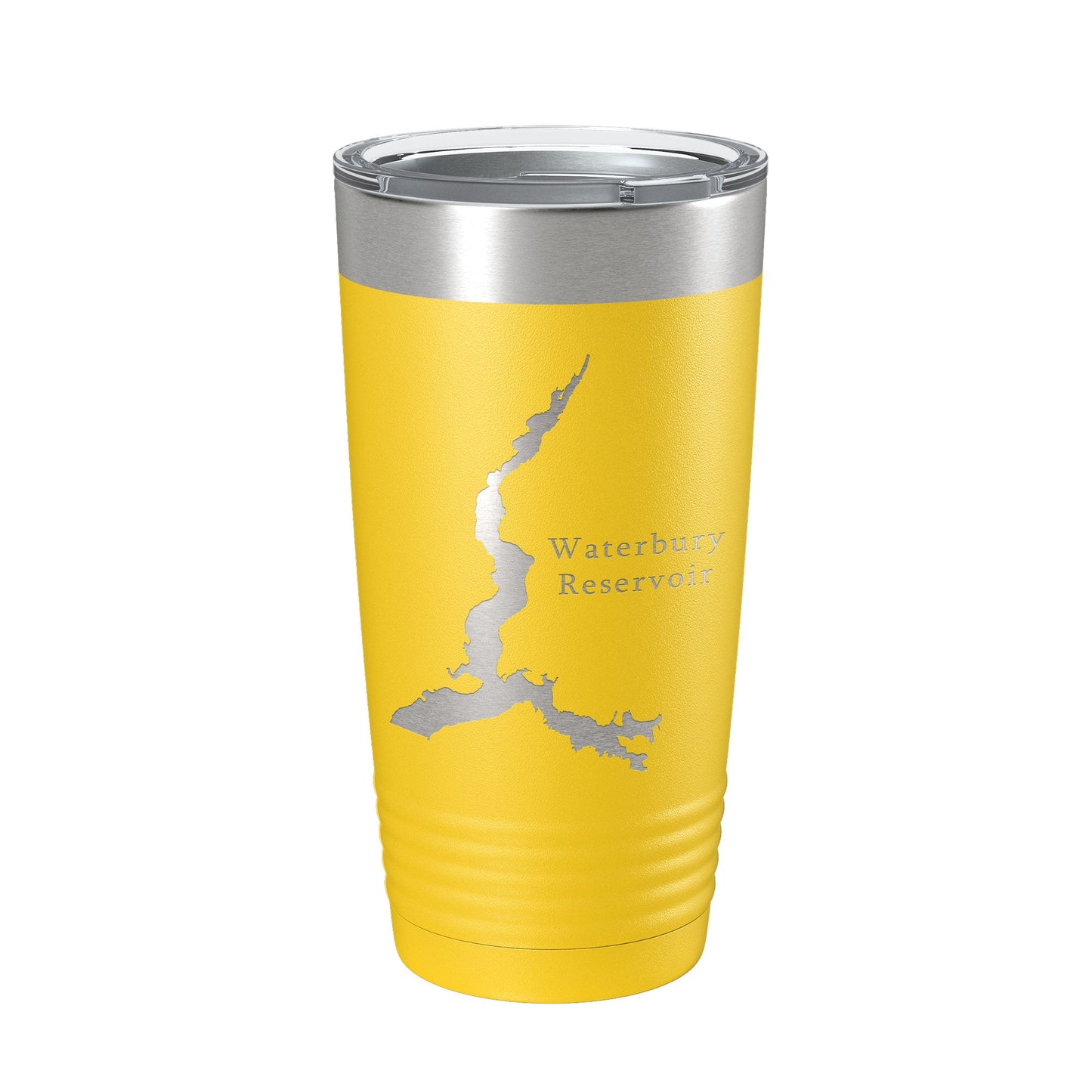 Waterbury Reservoir Tumbler Lake Map Travel Mug Insulated Laser Engraved Coffee Cup Vermont 20 oz