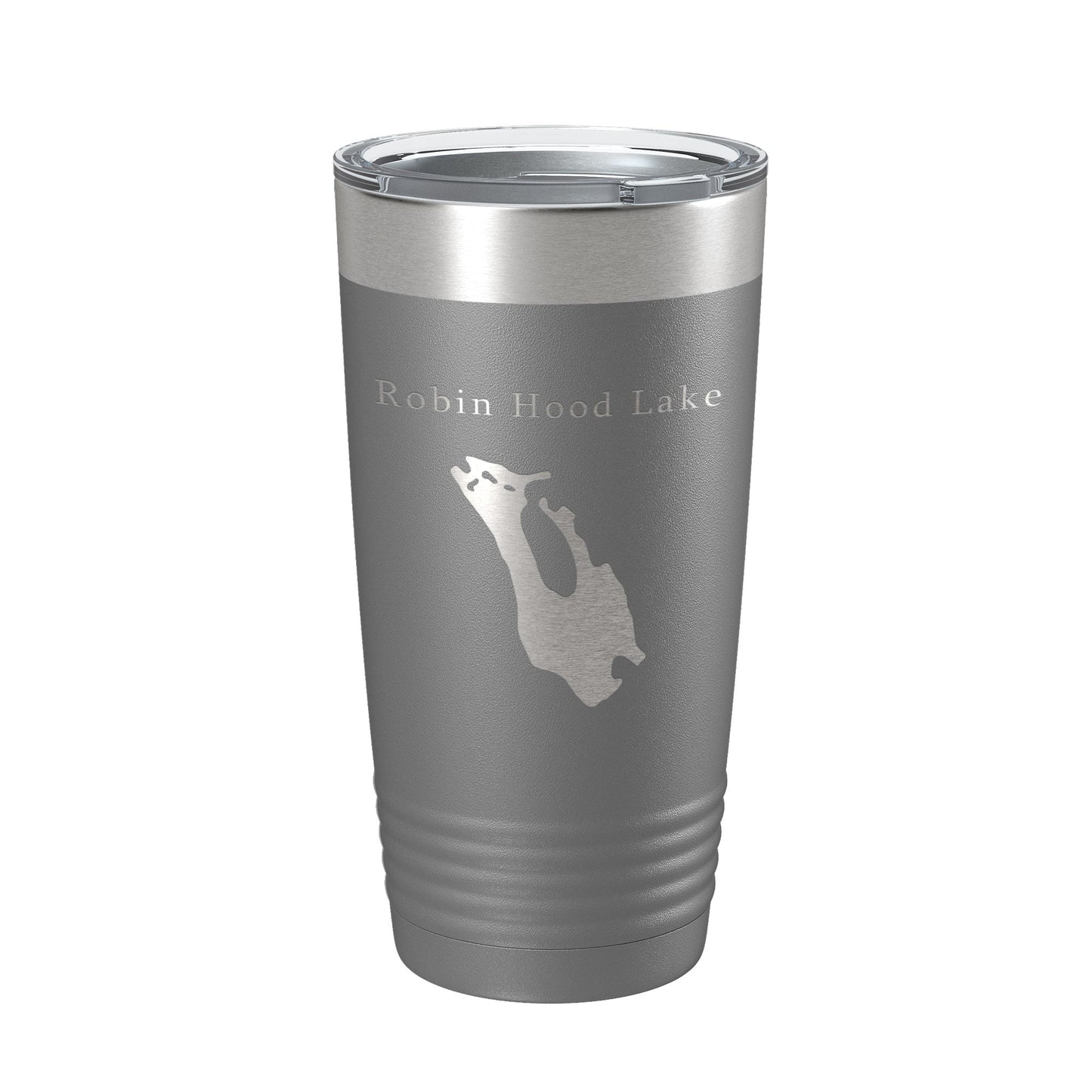 Robin Hood Lake Sherwood Forest Map Tumbler Travel Mug Insulated Laser Engraved Coffee Cup Massachusetts 20 oz