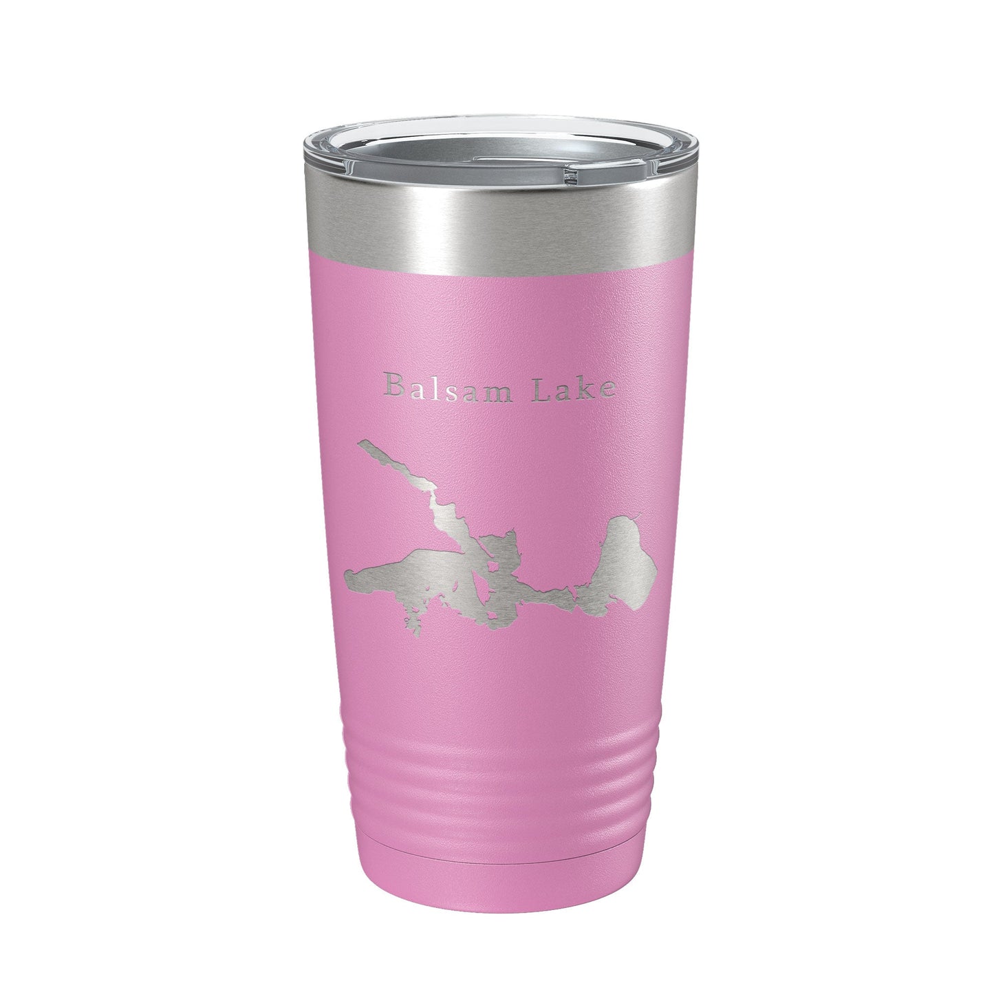 Balsam Lake Map Tumbler Travel Mug Insulated Laser Engraved Coffee Cup Wisconsin 20 oz