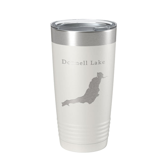 Donnell Lake Map Tumbler Travel Mug Insulated Laser Engraved Coffee Cup California 20 oz