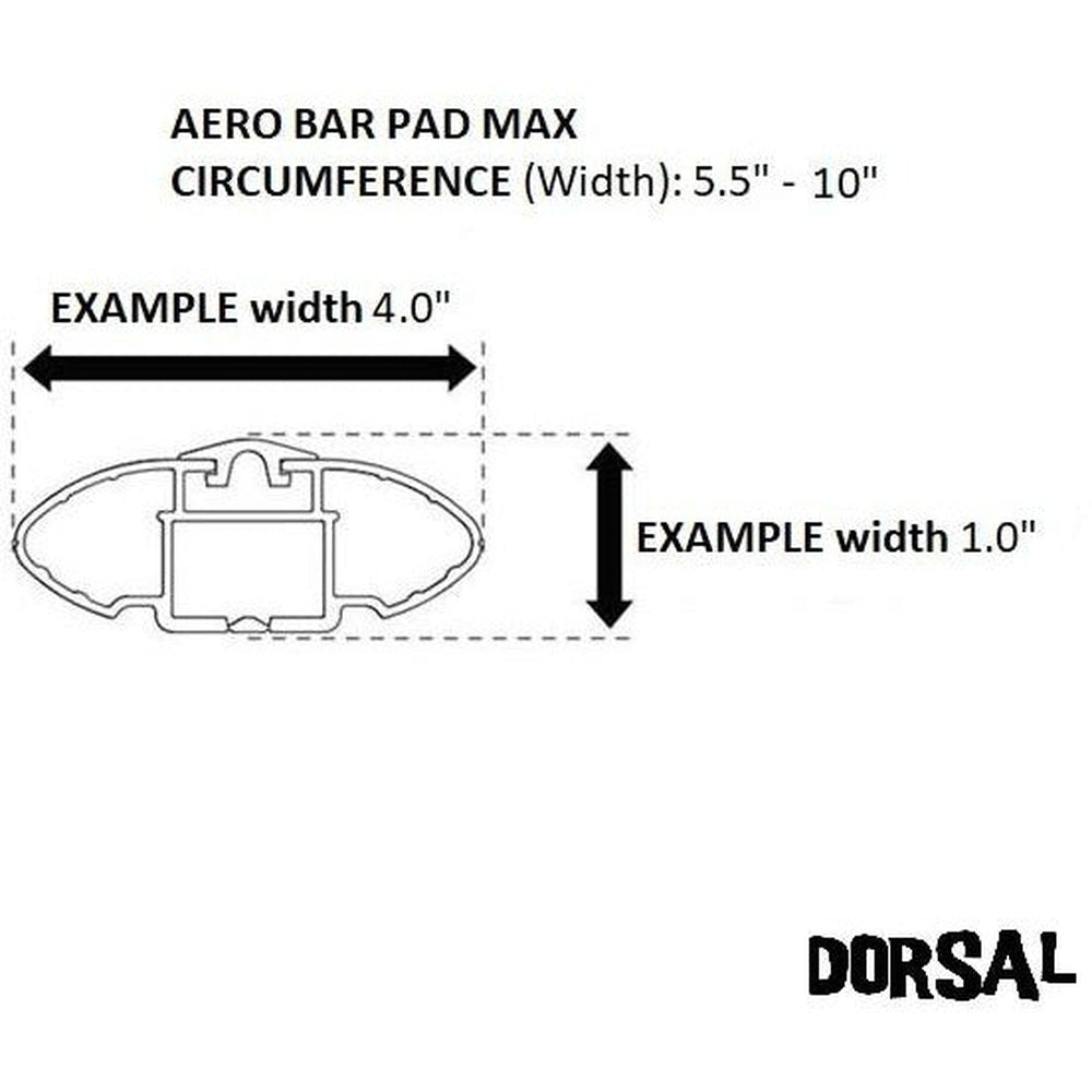 DORSAL Aero Roof Rack Pads - SunGuard (No Fade) for Factory and Wide Crossbars - Pack of 2 for Surfboards Kayaks Sups Snowboards