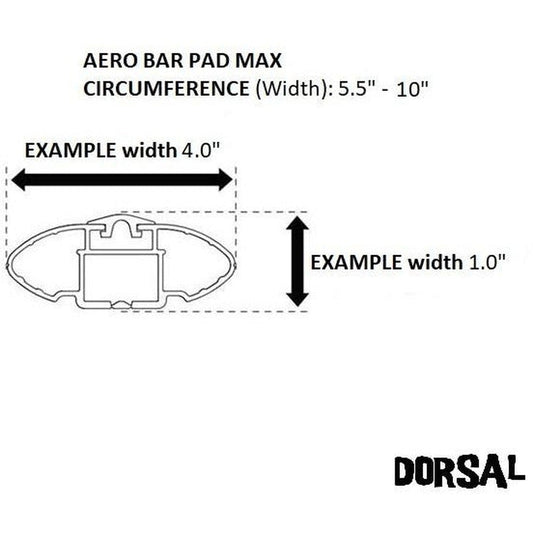 DORSAL Aero Roof Rack Pads - SunGuard (No Fade) for Factory and Wide Crossbars - Pack of 2 for Surfboards Kayaks Sups Snowboards