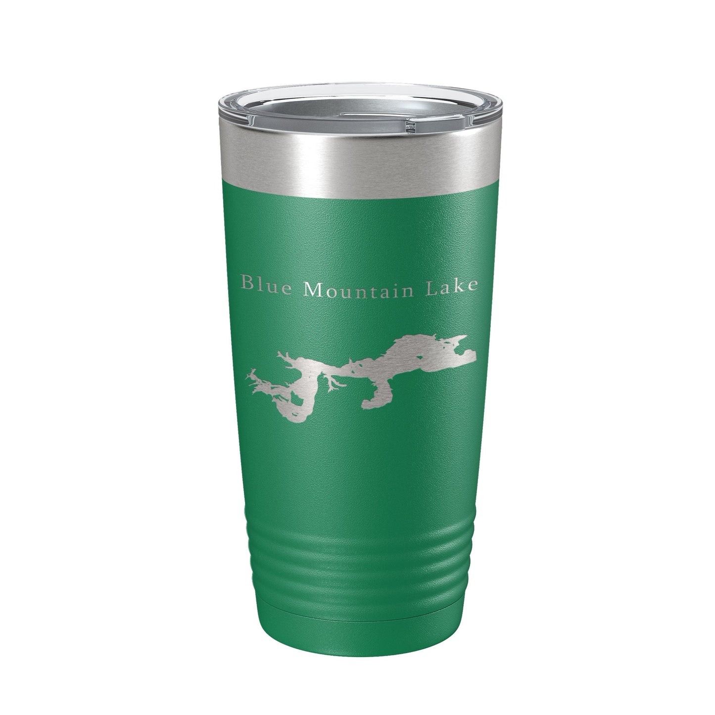 Blue Mountain Lake Map Tumbler Travel Mug Insulated Laser Engraved Coffee Cup Arkansas 20 oz