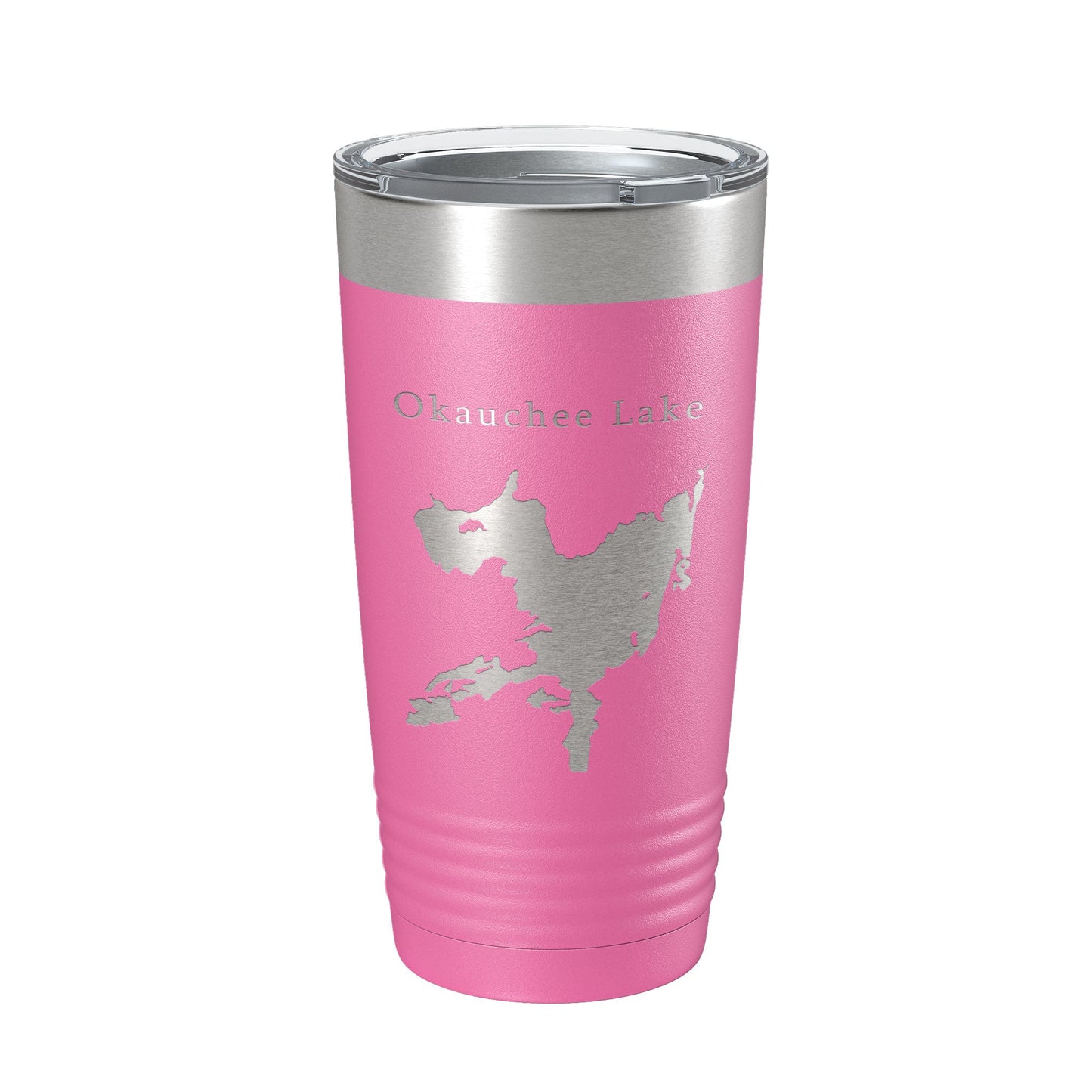 Okauchee Lake Map Tumbler Travel Mug Insulated Laser Engraved Coffee Cup Wisconsin 20 oz