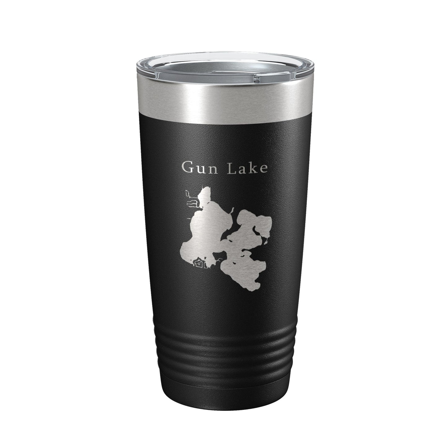 Gun Lake Map Tumbler Travel Mug Insulated Laser Engraved Coffee Cup Michigan 20 oz