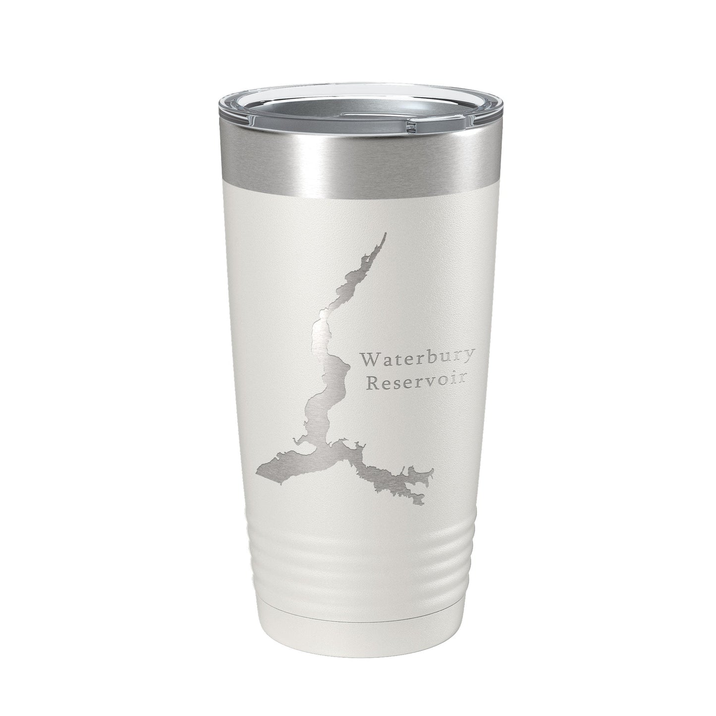 Waterbury Reservoir Tumbler Lake Map Travel Mug Insulated Laser Engraved Coffee Cup Vermont 20 oz