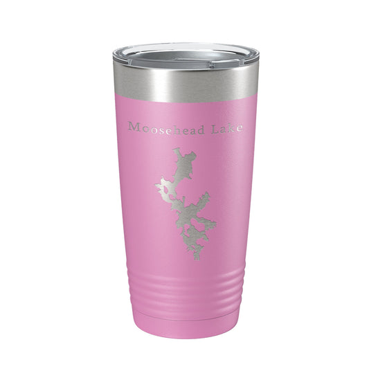 Moosehead Lake Map Tumbler Travel Mug Insulated Laser Engraved Coffee Cup Maine 20 oz