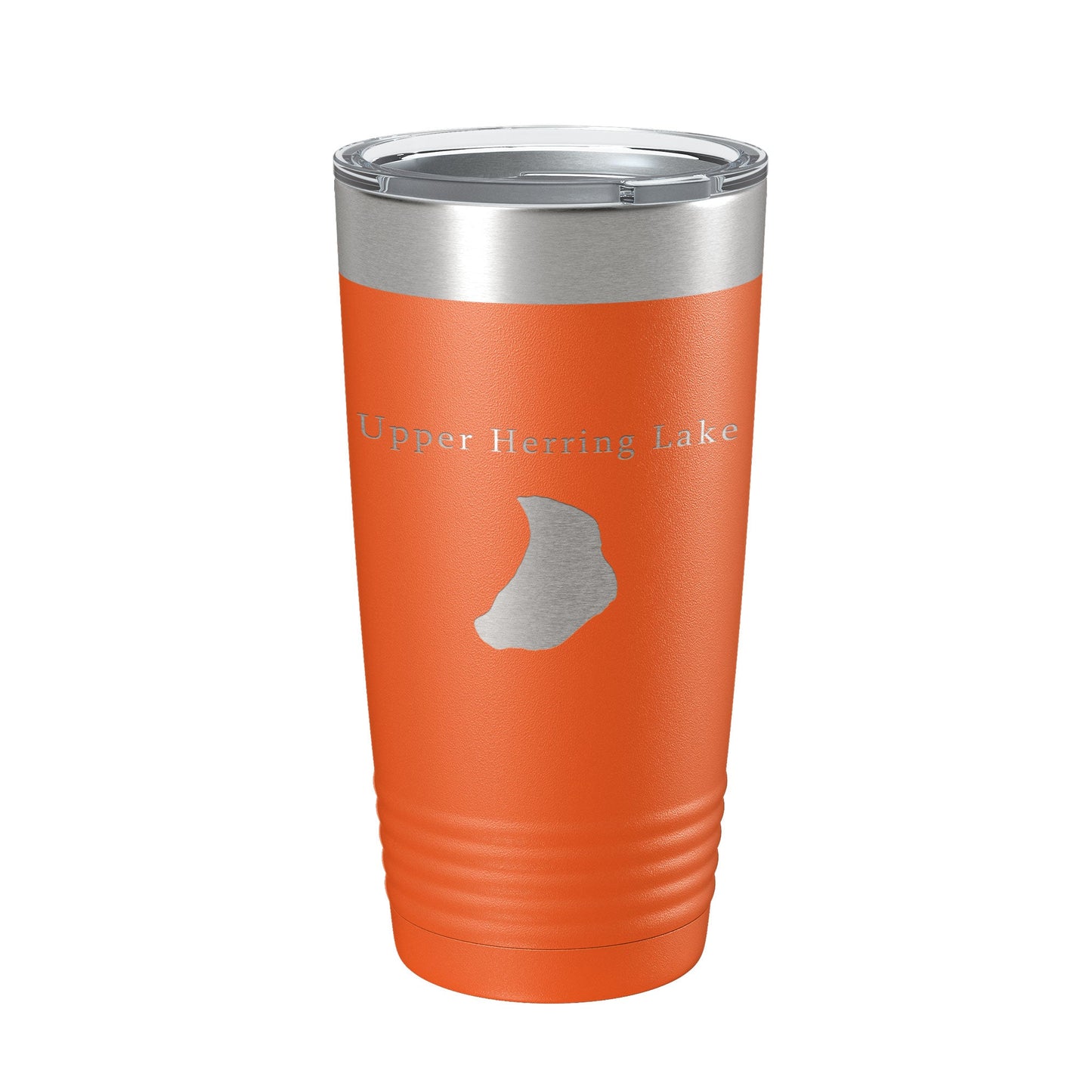 Upper Herring Lake Map Tumbler Travel Mug Insulated Laser Engraved Coffee Cup Michigan 20 oz