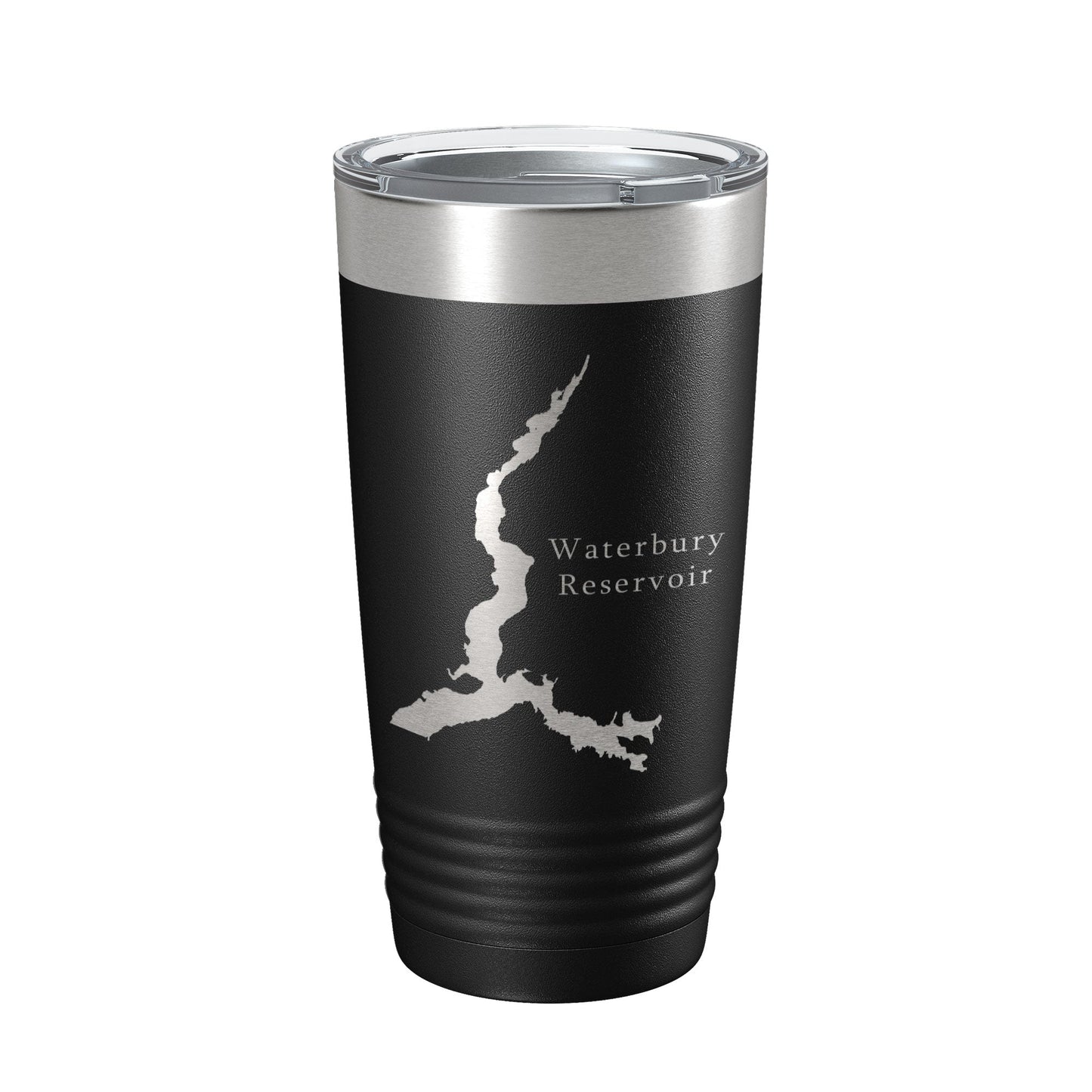 Waterbury Reservoir Tumbler Lake Map Travel Mug Insulated Laser Engraved Coffee Cup Vermont 20 oz
