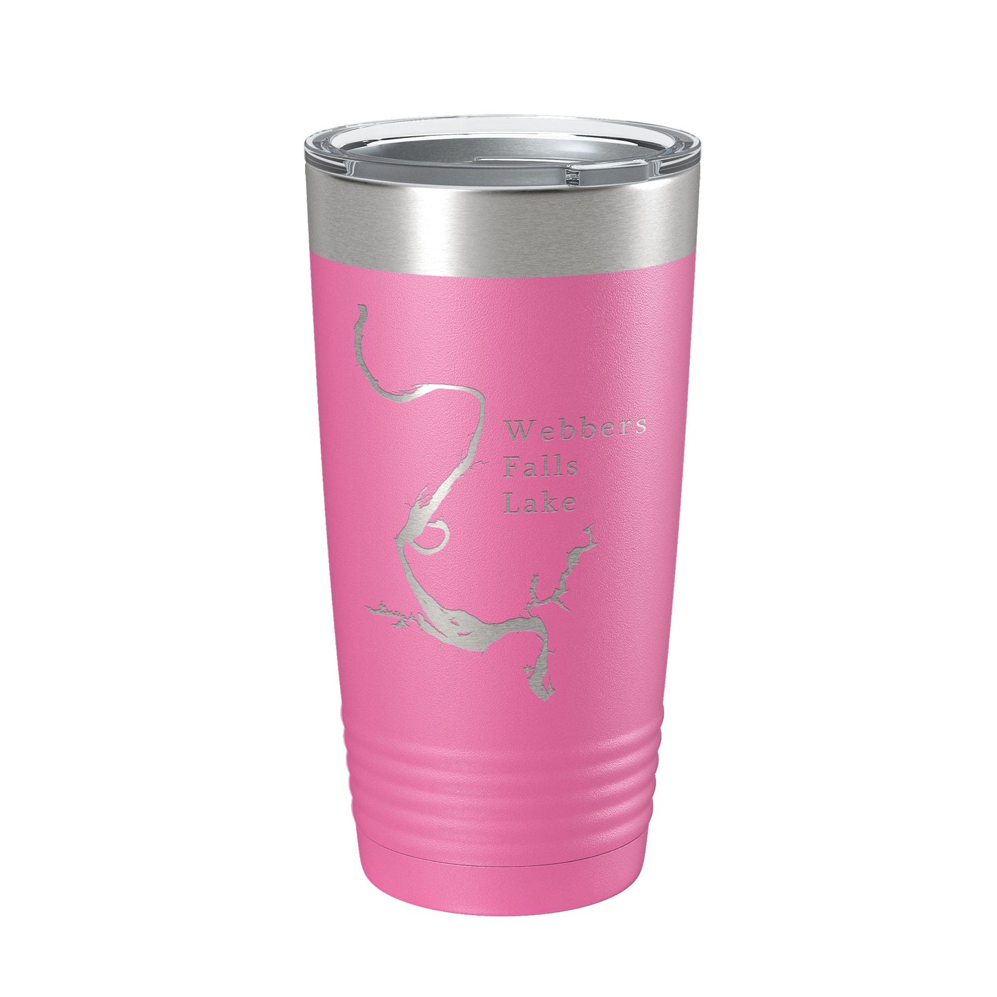 Webbers Falls Lake Map Tumbler Travel Mug Insulated Laser Engraved Coffee Cup Oklahoma 20 oz