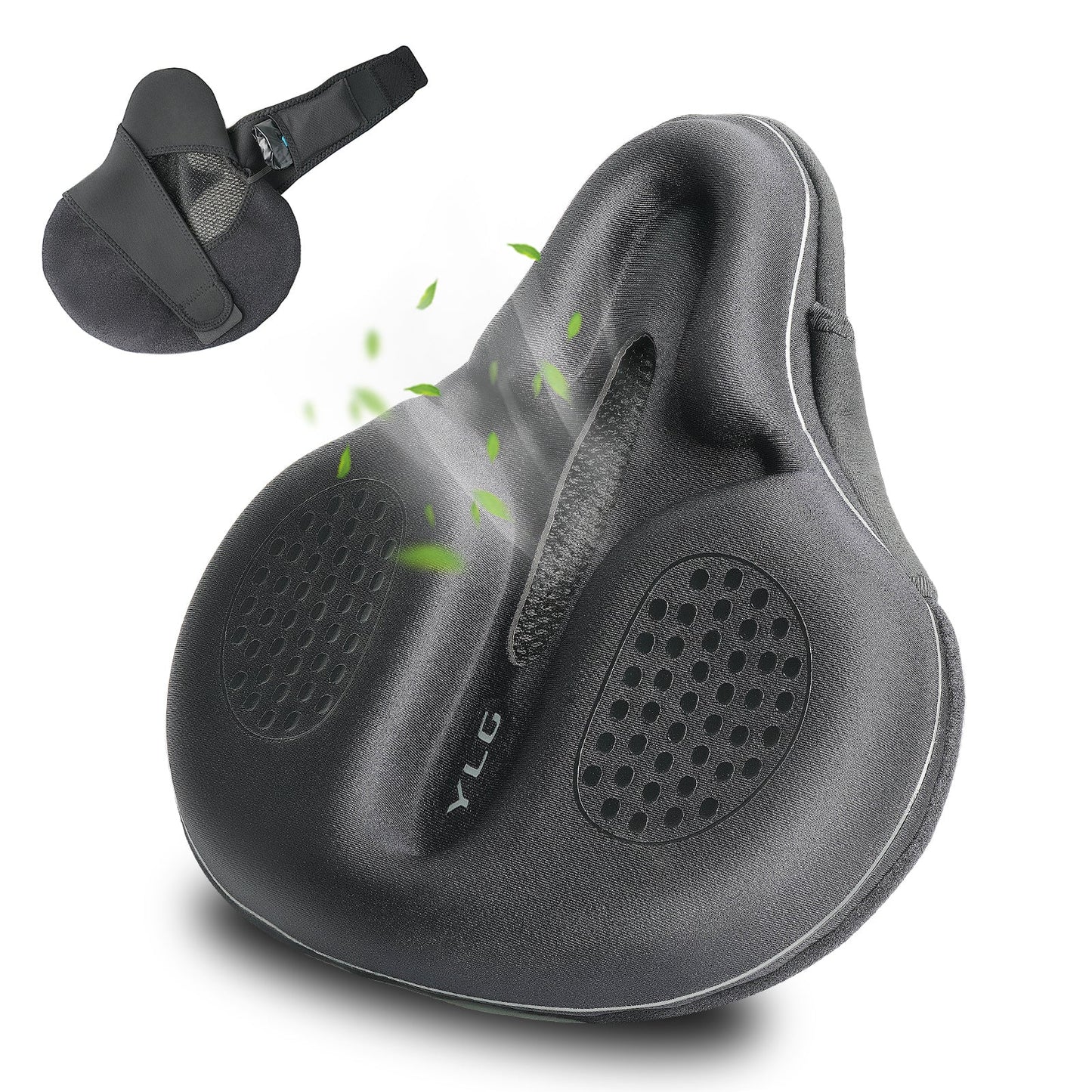 YCW 4, YLG Bike Seat Cushion - 11.8 * 11 Inches Black
