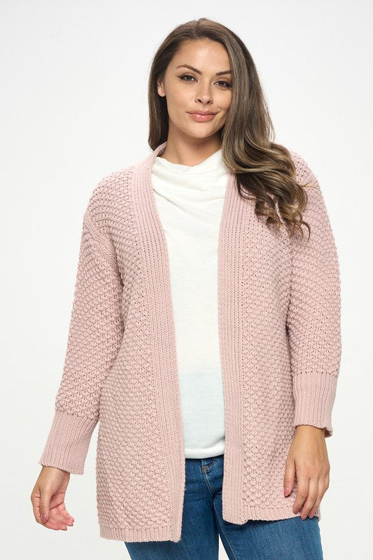 Soft Knit Open Front Cardigan