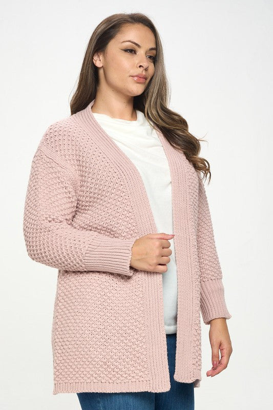 Soft Knit Open Front Cardigan