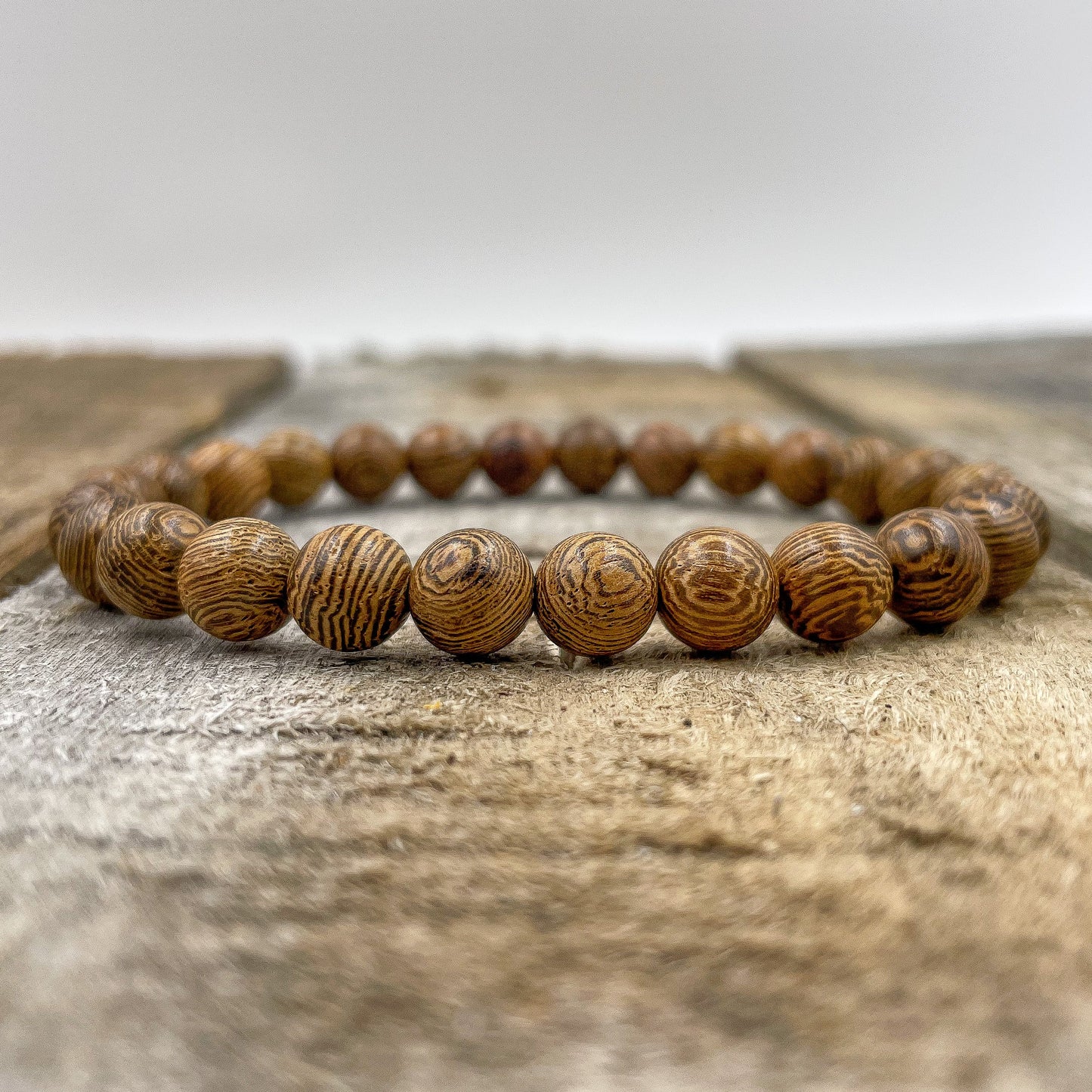 Union - Zebrawood Mala Beaded Bracelet