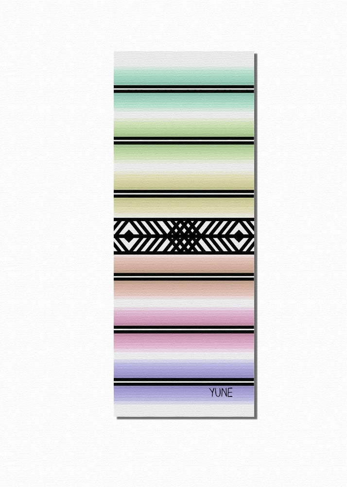 Yoga Mat | 6mm Thick | Striped | Non-Slip | Eco Friendly | Yune Yoga | Helena