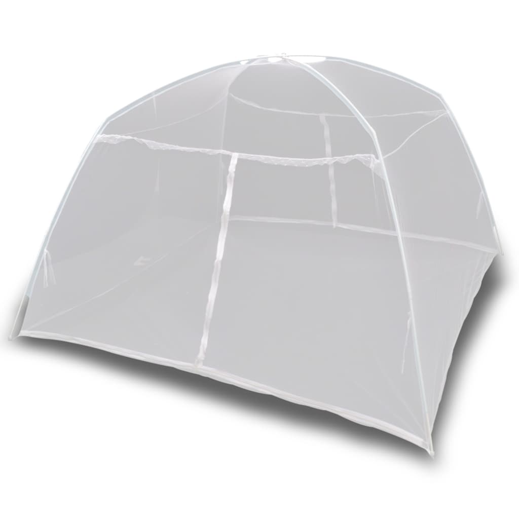 vidaXL Camping Tent Fiberglass White Outdoor Patio Mosquito Net Multi Sizes