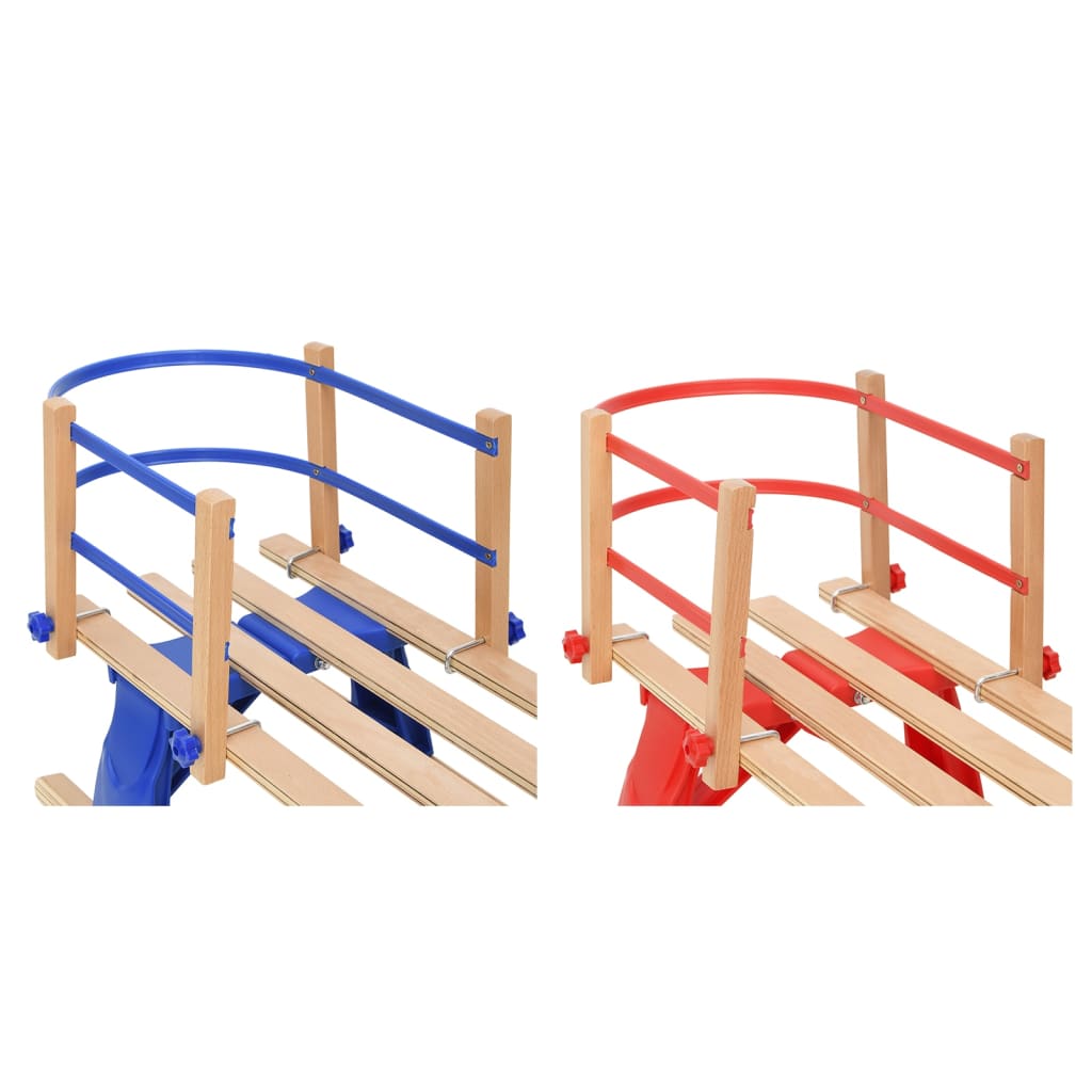 vidaXL Backrest for Snow Sledge Removable Backrest for Toboggan Wooden Sledge